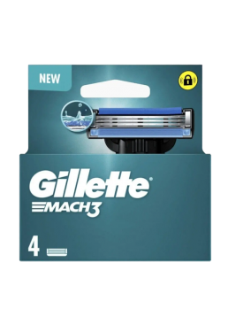 Сменные кассеты для бритья Gillette Mach3, 4 шт